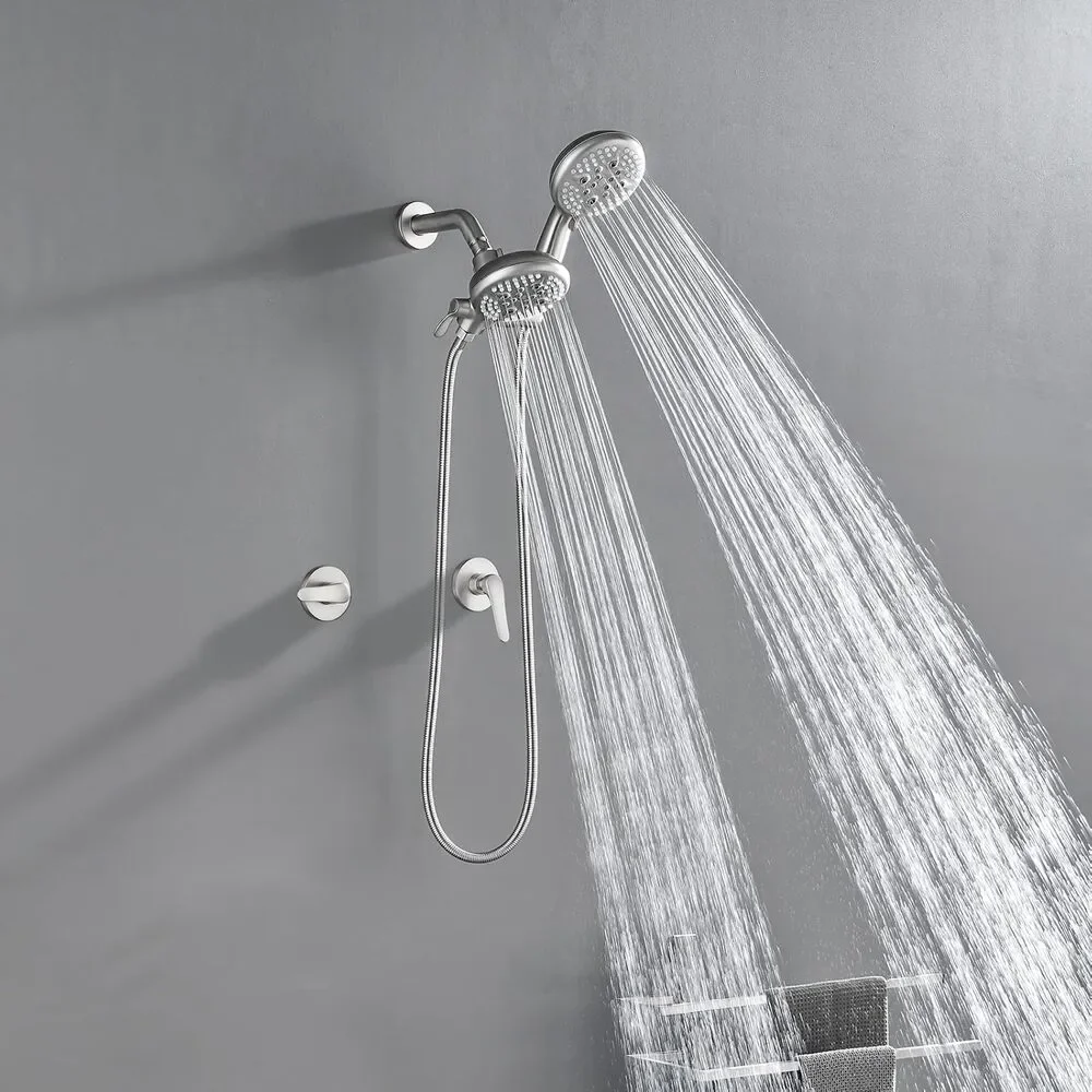 2 Handle Shower Faucet Shower System Complete 2 in 1 Shower Combo Set